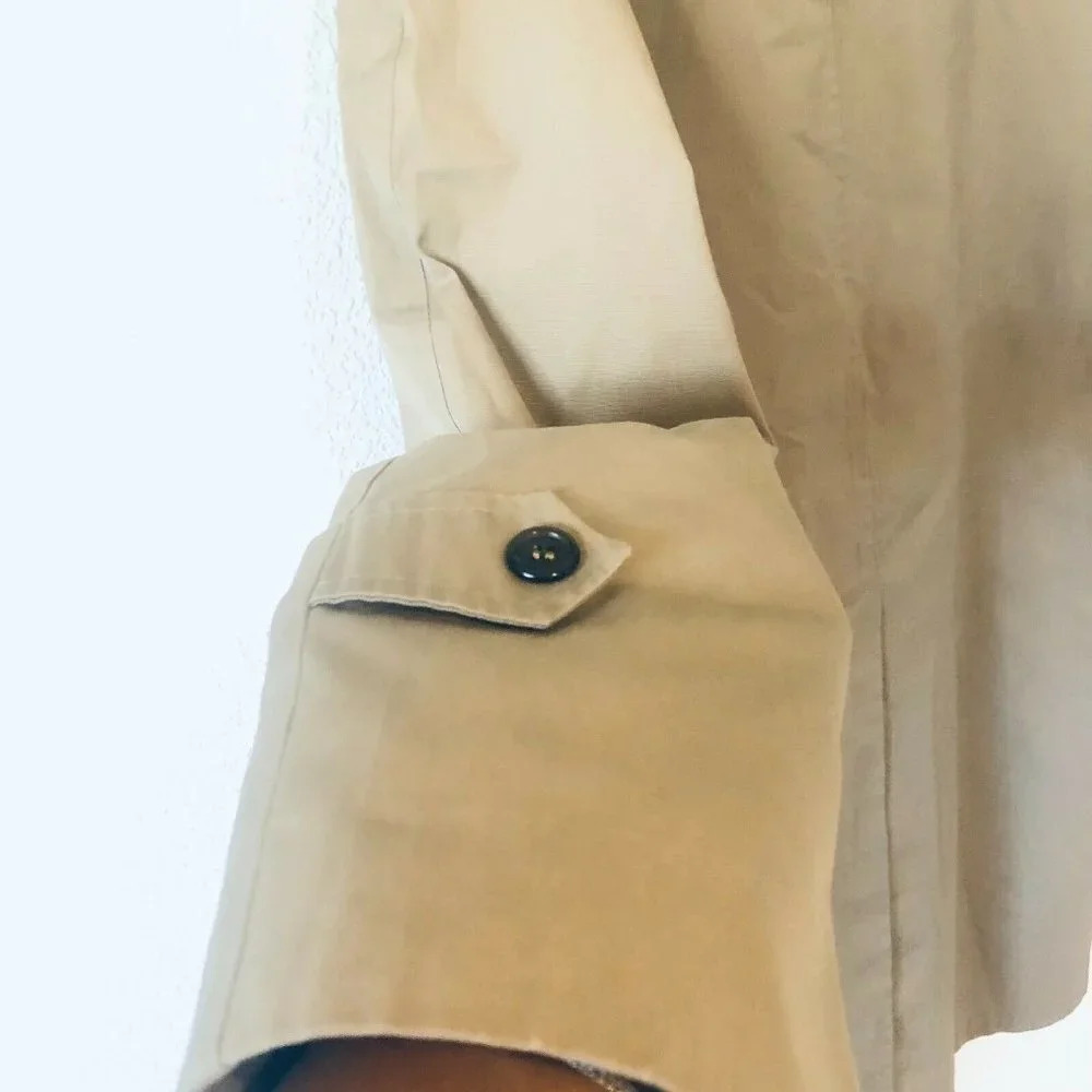 Jos. A. Bank Mens Beige Comfort Collared Full Sleeve Long Trench Coat Size 42R - Picture 10 of 12